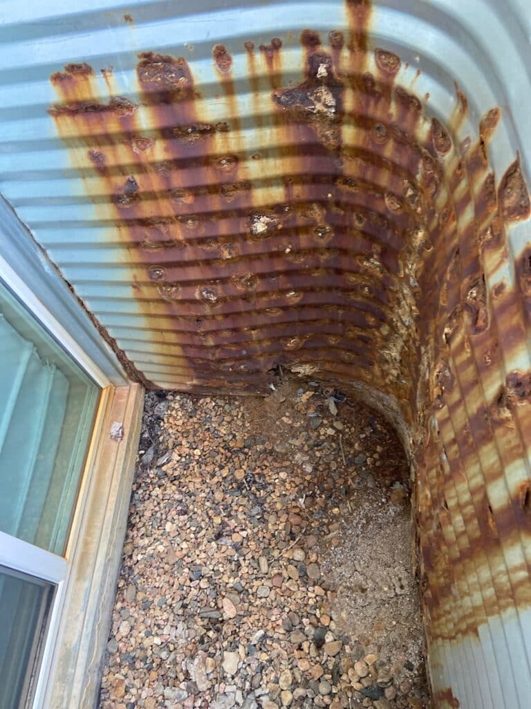 Rusty Window Well Replacement Service Fort Collins CO
