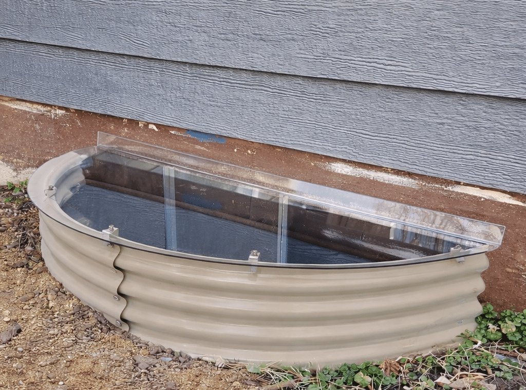 Custom metal window well covers installation in Fort Collins, CO