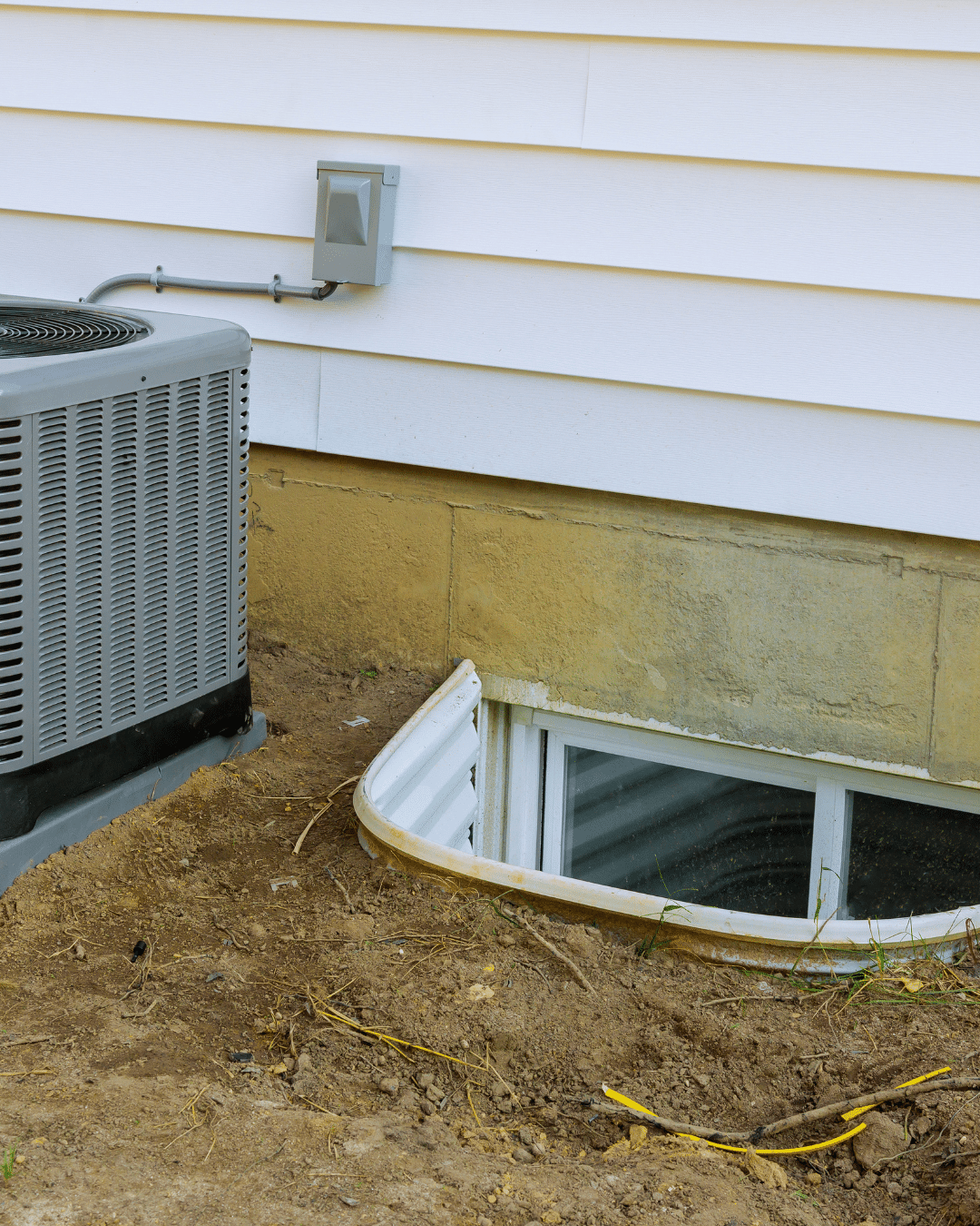 Egress window well installation for a basement home in Fort Collins, Colorado